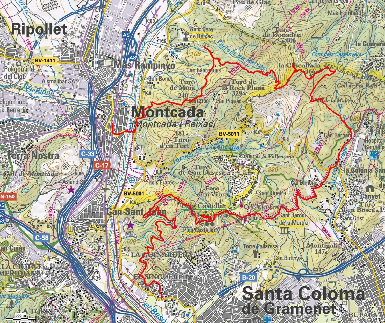 34. Mapa Can Zam - Montcada i Reixac