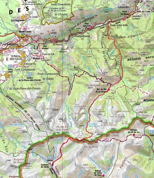 Mapa ruta Núria-Carançà