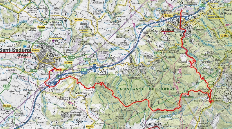 Mapa ruta 59 Gelida_petit
