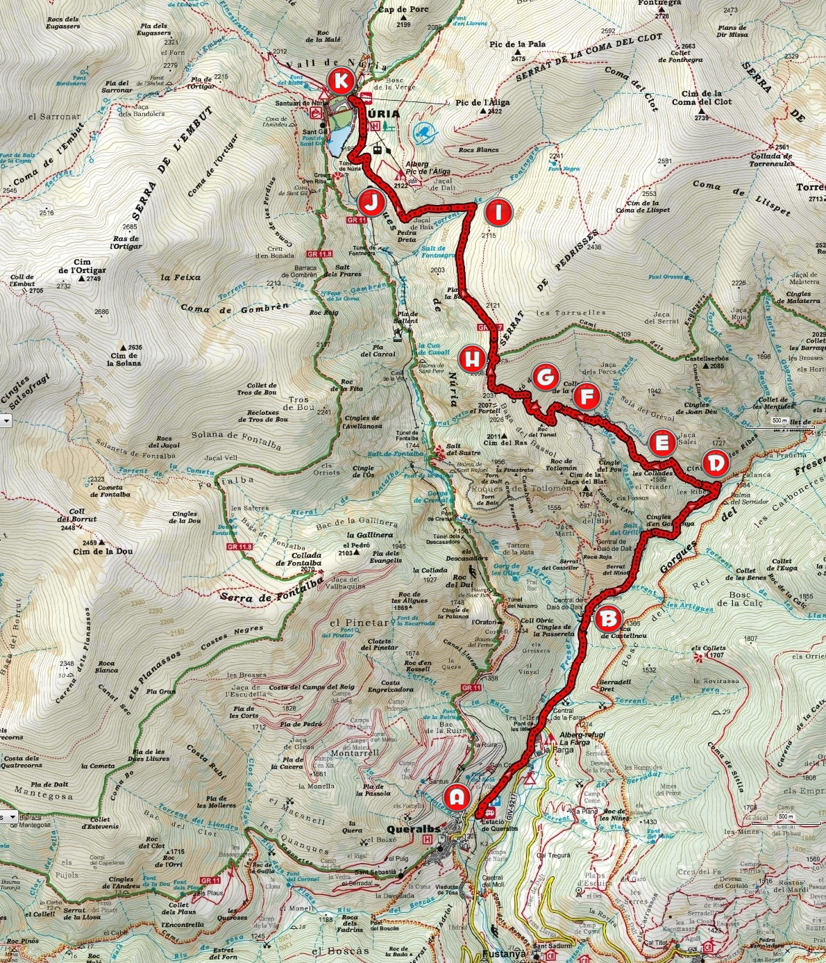 Perfil Queralbs-Núria