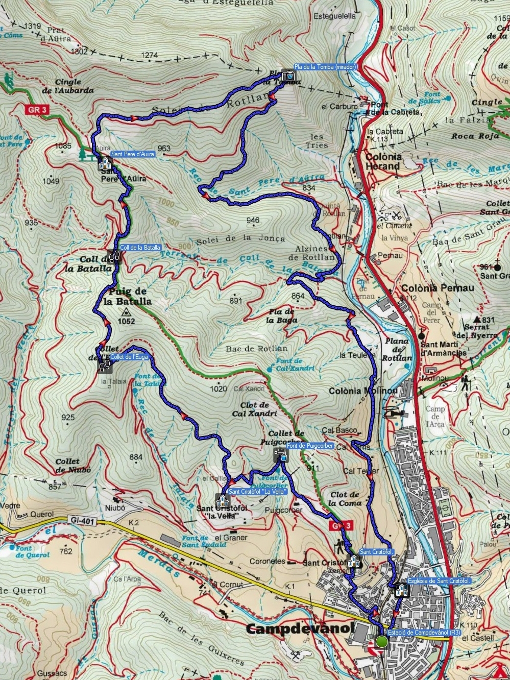 Mapa ruta 124