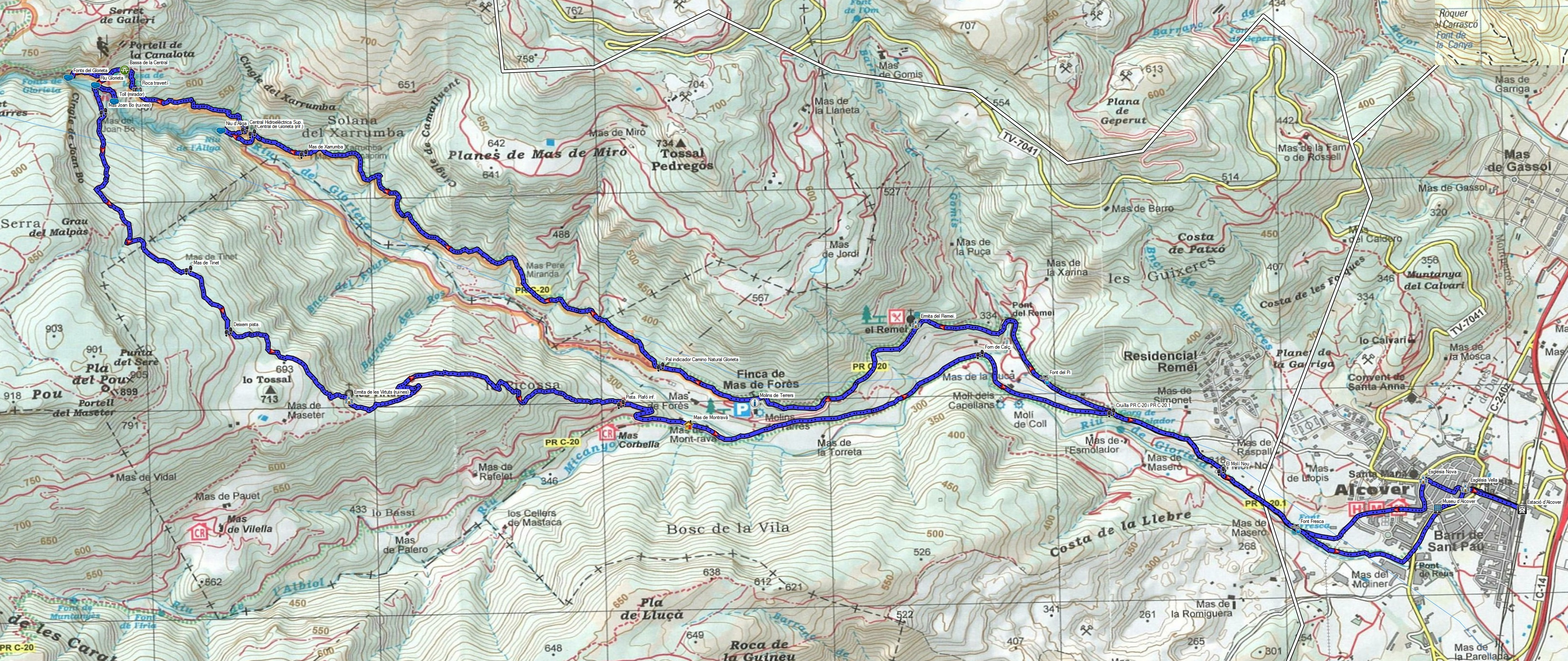 Mapa Alcover circular97